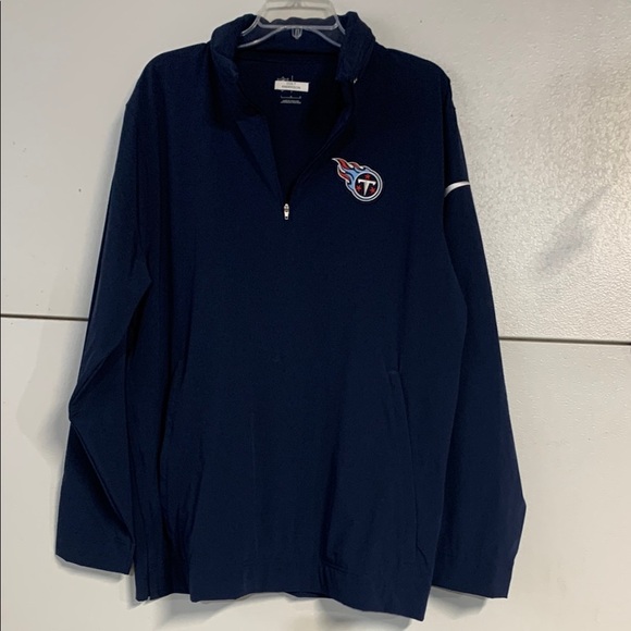 TENNESSEE TITANS NIKE TEAM ISSUED MENS QUARTER ZIP PULLOVER LARGE - Picture 1 of 8